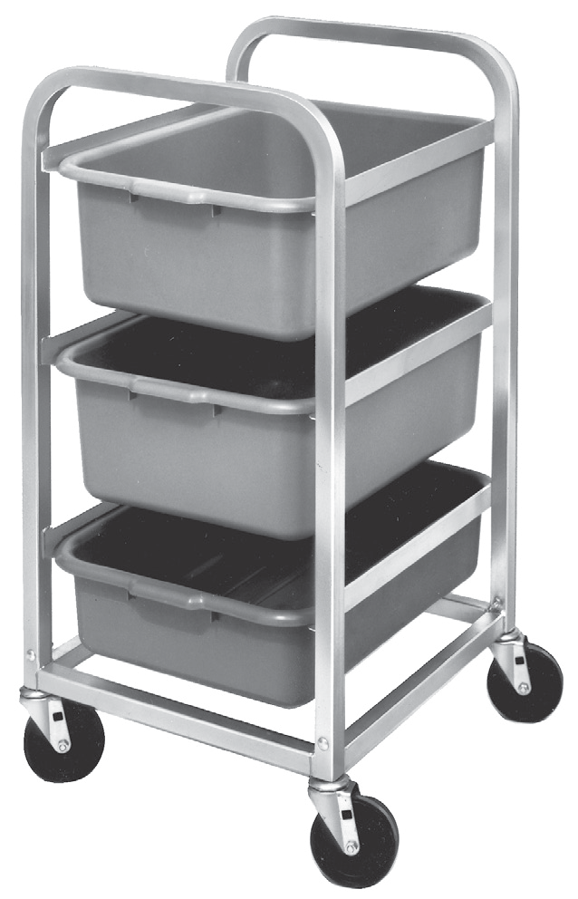 Product image #6 for Single-Section Aluminum 3-Level End-Load Bus Box Cart