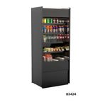 Thumbnail image #1 for Structural Concepts Oasis® B3424 REMOTE Open-Front Refrigerated Merchandiser, 4-Tier, Black, Remote Refrigeration