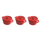 Thumbnail image #2 for Zwilling J.A. Henckels Staub® 1015093 8 oz Ceramic Round Mini Cocotte with Lid and Handles, Cherry