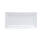 Thumbnail image #1 for 1880 Hospitality Buffalo White Ware by Oneida® F8010000343S Porcelain Rectangular Platter, 9-1/2" x 4-3/4", Medium Rim Case of 3 Dozen