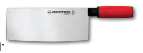 Product image #3 for Dexter Russell SofGrip 8-Inch Chinese Chef's Knife / Cleaver with Red Soft Grip Handle