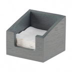 Thumbnail image #1 for Cal-Mil Ashwood 3309-83 Tabletop Square Napkin Holder, Oak Wood, Gray Wash, 5"W x 5"H