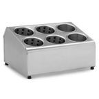 Thumbnail image #1 for Alegacy Foodservice Products TCD6 Countertop Flatware Dispenser, Stainless Steel, 6-Cylinder, Satin Finish
