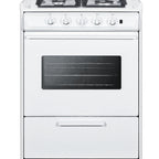 Thumbnail image #1 for Summit Commercial WTM6107ISW 20-Inch Gas Range with 2.92 cu. ft. Oven, Cast Iron Grates and White Finish