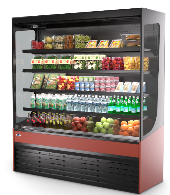 Product image #5 for Federal Industries Vision Series VRSL7278S Slim-Line Self-Serve Refrigerated Display Case, 72" W x 24" D x 78" H