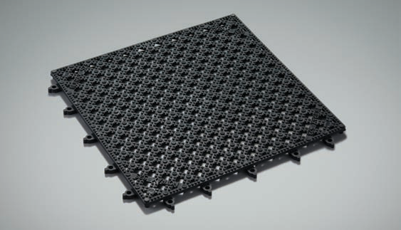 Product image #2 for American Metalcraft 12-Inch Black Snap-Together Molded Vinyl Bar Tile