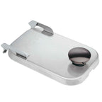 Thumbnail image #1 for Server Products 82545 Fountain Jar Hinged Lid, Standard Size, Notched Stainless Steel, Plastic Knob