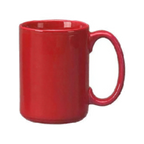 Thumbnail image #1 for International Tableware Cancun 81015-2194 13 oz Ceramic Coffee Mug, Crimson Red, with Handle Case of 3 Dozen