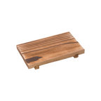 Thumbnail image #1 for Korin Inc IMP-08437 Rectangular Wooden Footed Base, 6-3/4"L x 4"W x 1"H