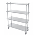 Thumbnail image #1 for IMC/Teddy UP-4224-4S Pot & Pan Utility Shelving System, Solid, 4 Shelves, 42"W x 24"D x 61"H, Stainless Steel