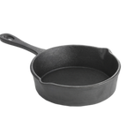 Thumbnail image #1 for TableCraft Products CW30108 Mini Cast Iron Skillet, 12 oz, 5 in Diameter, Single Handle Case of 6