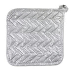 Thumbnail image #1 for Browne USA Foodservice 542208 8" Cotton Square Pot Holder with Aluminized Silicone Interior