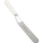 Thumbnail image #1 for AllPoints Foodservice Parts & Supplies 1371555 Offset Spatula, 8-Inch Blade, White Plastic Handle