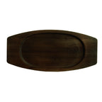 Thumbnail image #1 for Libbey Cast Iron CIS-18TR Oval Wood Trivet, 12.25"W x 5.76"D x 1/2"H