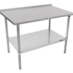 Thumbnail image #9 for John Boos Stallion ST6R1.5-3048GSK 48 x 30 Inch Stainless Steel Work Table, 16-Gauge 300 Series Top, Galvanized Open Base, 1-1/2-Inch Rear Up-Turn