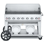 Thumbnail image #1 for Crown Verity Mobile Cooking CV-CCB-48WGP Mobile LP Gas Charbroiler, 56-Inch, Stainless Steel, 7-Burner