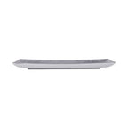 Thumbnail image #2 for G.E.T. Denali - EGS B20378-CM . . Rectangular Melamine Plate, Cement Design, 11 3/8" x 5 1/8" x 7/8"H Case of 6