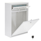 Thumbnail image #2 for Alpine Industries ADI631-04-WHI Wall-Mount Mailbox with Key Lock, White, 11-1/4 x 4-3/4 x 16-1/4 in. Case of 4