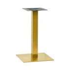 Thumbnail image #1 for G & A Commercial Seating GD Series GD1818 Table Base, 18" x 18" Spread, 2-1/4" Diameter Column, Dining Height, Steel, Gold Powder Coat