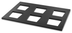Thumbnail image #4 for Vollrath Cubic Buffet Display Template for 6 Medium Square Melamine Bowls, Black Wood