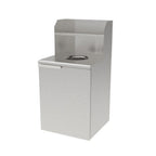 Thumbnail image #1 for GSW USA S-WRA 27 Gallon Stainless Steel Square Waste Receptacle with Top Tray Shelf, Open Top, Indoor