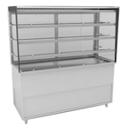 Thumbnail image #1 for RPI Industries Vienna VICD4-34-R-SQ-SC-FD Self-Service Cold Display Case, 57-1/8"W, Bottom-Mount Self-Contained Refrigeration