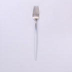 Thumbnail image #1 for Kadra Kitchenware Vikko Dine VF-DF10-VWSO Dinner Fork, Two-Tone Ombre Brushed White & Silver, 18/10 Stainless Steel Case of 12