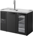 Thumbnail image #5 for True 48-Inch Two-Section Refrigerated Draft Bar Cooler with One Solid Door, One Glass Door, and Beer Column