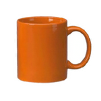Thumbnail image #1 for International Tableware Cancun 87168-210 11 oz Orange Ceramic Coffee Mug with C-Handle Case of 3 Dozen
