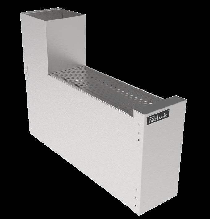 Product image #6 for Top Shelf TSF Series 6-Inch Stainless Steel Underbar Filler Section with Drainboard Top and Backsplash
