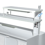 Thumbnail image #1 for La Rosa Refrigeration L-90178-A Utility Chase Way, Up to 35" High, 304 Stainless Steel, Full-Welded