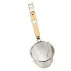 Thumbnail image #1 for Alegacy Foodservice Products NS56 Stainless Steel Noodle Strainer, 9-inch Mesh Bowl, Wood Handle Case of 12