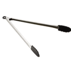Thumbnail image #1 for TableCraft Products 4016BK 16-Inch Stainless Steel Locking Tongs with Black Silicone Tips, Heat Resistant to 400°F Case of 12