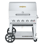 Thumbnail image #1 for Crown Verity Mobile Cooking CV-MCB-36RDP Mobile Outdoor Charbroiler, 5-Burner, LP/NG Gas, Stainless Steel, 34" x 21" Grill Area