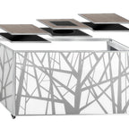 Thumbnail image #1 for Eastern Tabletop ZK901TORS Mobile Collapsible Buffet Table with Stainless Steel Frame, Acrylic Panels and Locking Casters, 66.7"W
