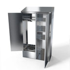 Thumbnail image #1 for NBR Equipment MSC-4822L Stainless Steel Mop Sink Cabinet, 47-1/2"W x 22-1/4"D x 84-1/4"H, Left-Side Sink, 3 Fixed Shelves
