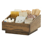 Thumbnail image #1 for Cal-Mil Melrose 27021-136 9-Section Wood Condiment Organizer, Chocolate Brown, 12.25" x 12.25" x 6.5"H