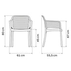 Thumbnail image #2 for Tramontina USA, Inc. 92151-000 Outdoor Yellow Plastic Armchair Case of 4