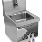 Thumbnail image #4 for John Boos Pro-Bowl PBHS-W-0909-KV2MB Wall-Mounted Stainless Steel Hand Sink with Double Knee Valves, 9 x 9 x 5-Inch Bowl