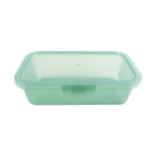 Thumbnail image #1 for G.E.T. Eco-Takeouts EC-28-1-JA Reusable Polypropylene To-Go Container, 16.9 oz, Hinged Lid, Jade, 6.6 x 5 x 1.75 in Case of 4 Dozen