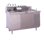 Thumbnail image #1 for La Rosa Refrigeration L-42168-28 Ice Cream Cabinet with Syrup Rail, 68"W x 28"D, 11 Jars, 4 Pumps, Stainless Steel Top & Front
