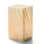 Thumbnail image #1 for Hollowick/Steelite 8217EA Liquid Wax Table Lamp, Square Alabaster Stone, 5"H