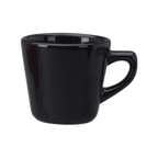 Thumbnail image #1 for International Tableware Cancun CA-1-B Tall Ceramic Coffee Cup, 7 oz, Black, With Handle Case of 3 Dozen