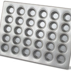 Thumbnail image #1 for JB Prince Chicago Metallic M493 30-Cup Muffin Pan, Aluminized Steel, Glazed, 18 x 13 in.