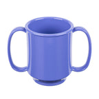 Thumbnail image #1 for Dinex DXSN-103-PB 8 oz Blue Tritan Plastic Mug with Double-Sided Handles