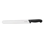 Thumbnail image #1 for Matfer Bourgeat Giesser Messer 182122 Serrated Ham Knife, 14-inch Blade, Black Thermoplastic Handle