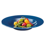 Thumbnail image #1 for G.E.T. GET B-1611-TB . . Blue Melamine Bowl, 16 oz, 11-1/4 in Diameter, Wide Rim 1 Dozen