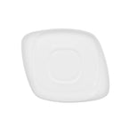 Thumbnail image #1 for CAC China White Pearl WH-2 Porcelain Square Saucer, 5.5-Inch, Bone White Case of 3 Dozen