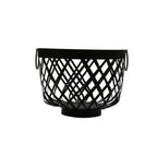 Thumbnail image #1 for G.E.T. Urban Renewal WB-568-BK . . Round Black Metal Harvest Basket with Handles, 11-1/2" Diameter x 8-3/4"H Case of 12