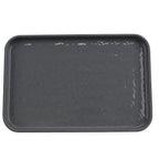 Thumbnail image #1 for G.E.T. GET RS-128-GRS/BKM Rectangular Two-Tone Melamine Platter, 12 x 8 in, Gray Gloss/Black Matte 1 Dozen